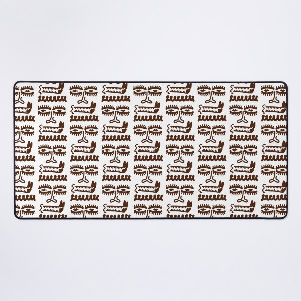 Item preview, Brown Abstract Face Doodle – Minimal Hand Drawn Character Art designed and sold by felipemaldonadoart.