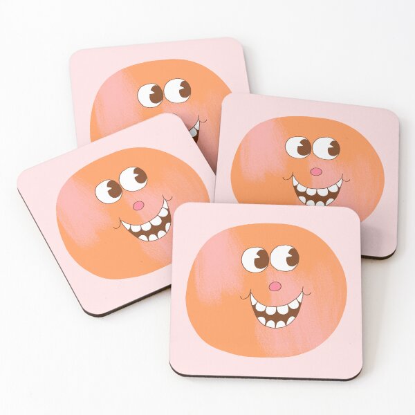 Item preview, Peach the Happy Face designed and sold by yellowflowerhut.