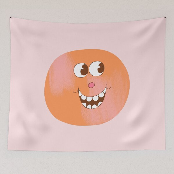 Item preview, Peach the Happy Face designed and sold by yellowflowerhut.