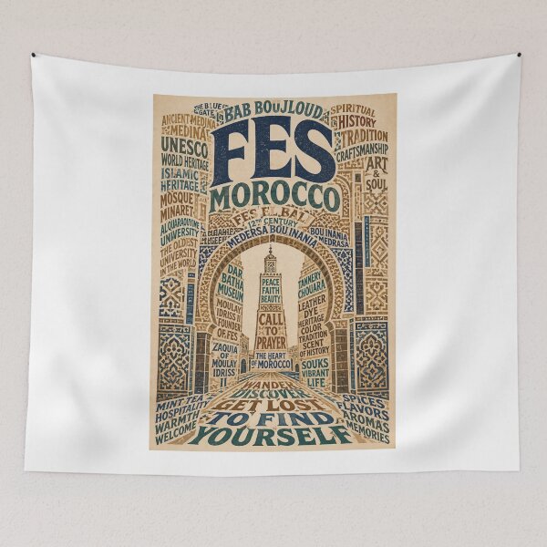 Item preview, Fes El Bali Medina and Al Quaraouiyine Morocco designed and sold by Aryabek.