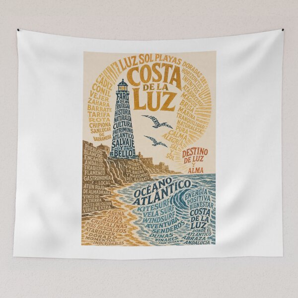 Item preview, Costa de la Luz Atlantic Coast and Faro de Trafalgar Spain designed and sold by Aryabek.