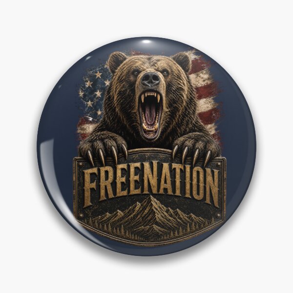 Item preview, Roaring Grizzly Bear FreeNation Design designed and sold by FREENATION2026.