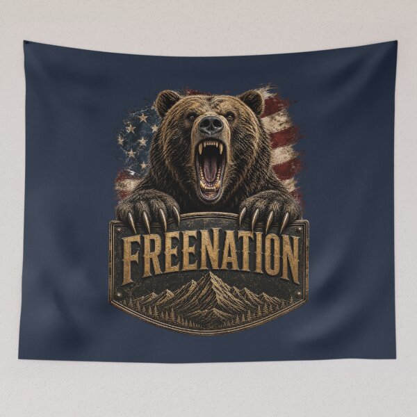 Item preview, Roaring Grizzly Bear FreeNation Design designed and sold by FREENATION2026.