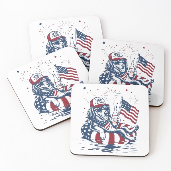 Item preview, Dachshund Fourth of July Patriotic Wiener Dog Pool Party designed and sold by gunaone-design.