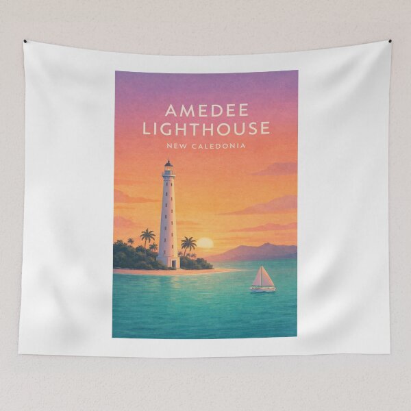 Item preview, Amédée Lighthouse Sunset over New Caledonia Lagoon designed and sold by Aryabek.