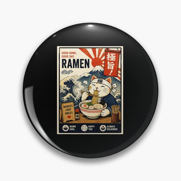 Item preview, Retro Ramen Cat Poster With Vintage Japanese Food Market Style designed and sold by eliramaison.