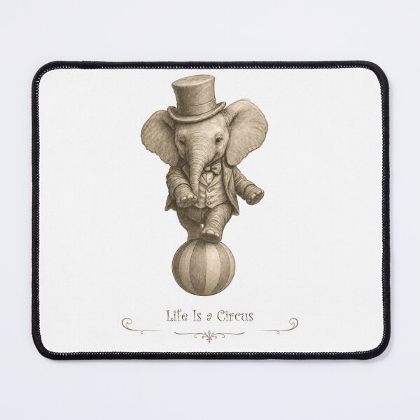 Item preview, **Whimsical Circus Elephant Balancing on Ball** designed and sold by Sci-fi-2901.