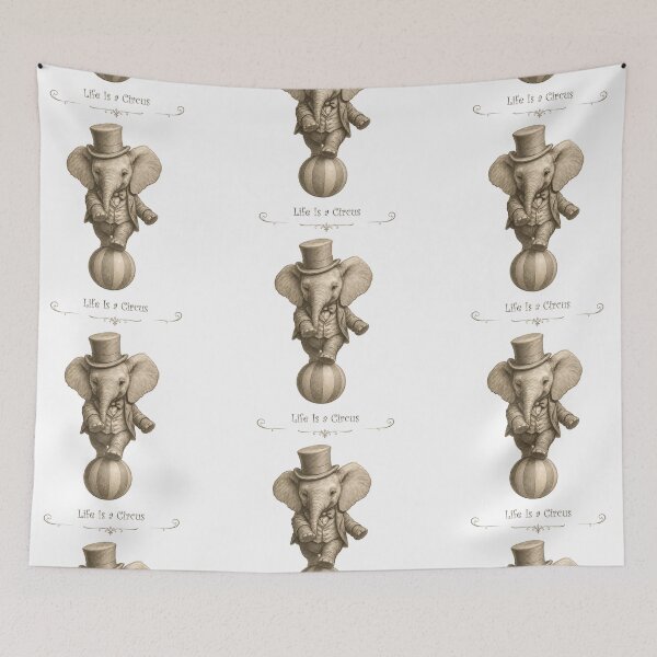 Item preview, **Whimsical Circus Elephant Balancing on Ball** designed and sold by Sci-fi-2901.
