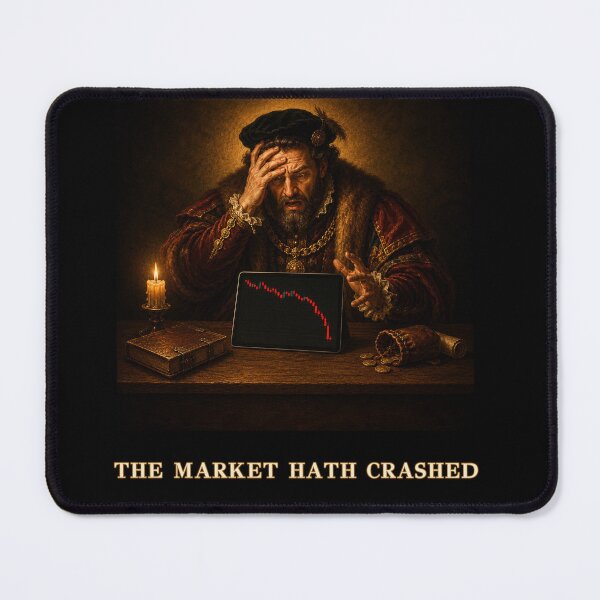 Item preview, The Market Hath Crashed Finance Humor designed and sold by QuantumOasis.