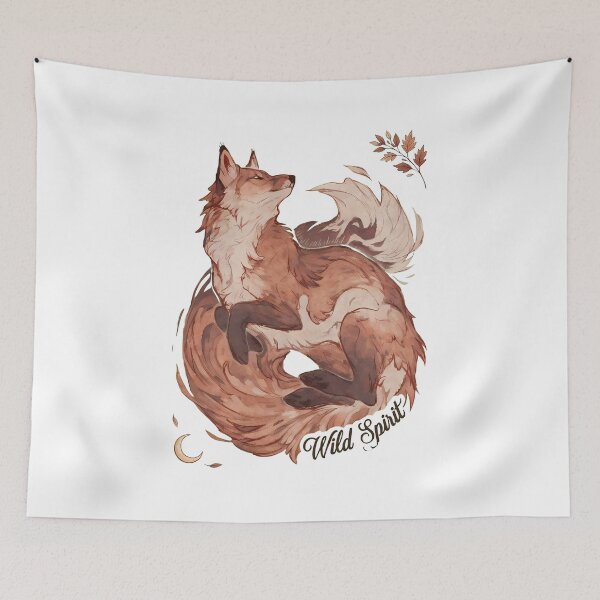 Item preview, Watercolor Fox Spirit Illustration Art designed and sold by Noheqa.