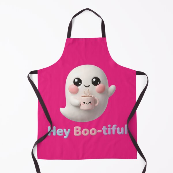 Item preview, Cute 3D Ghost with Coffee Hey Bootiful - Wholesome Clay Art designed and sold by Utopian-Magic.