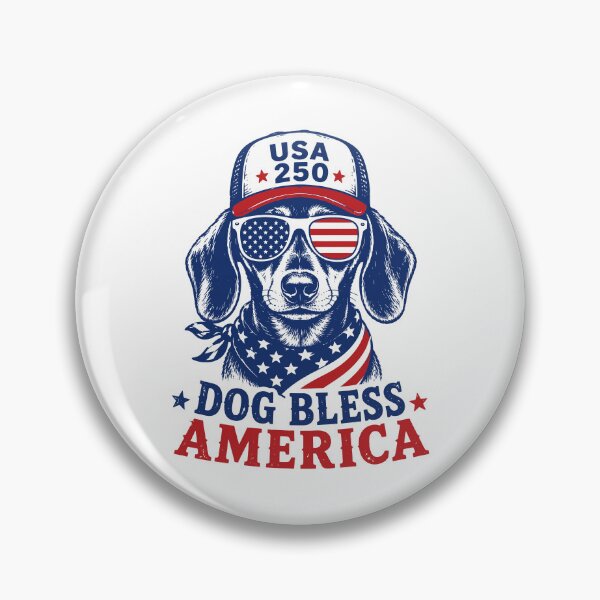 Item preview, Patriotic Dachshund Dog Bless America Funny 4th of July USA 250  designed and sold by gunaone-design.