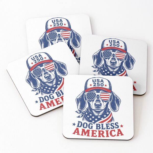 Item preview, Patriotic Dachshund Dog Bless America Funny 4th of July USA 250  designed and sold by gunaone-design.