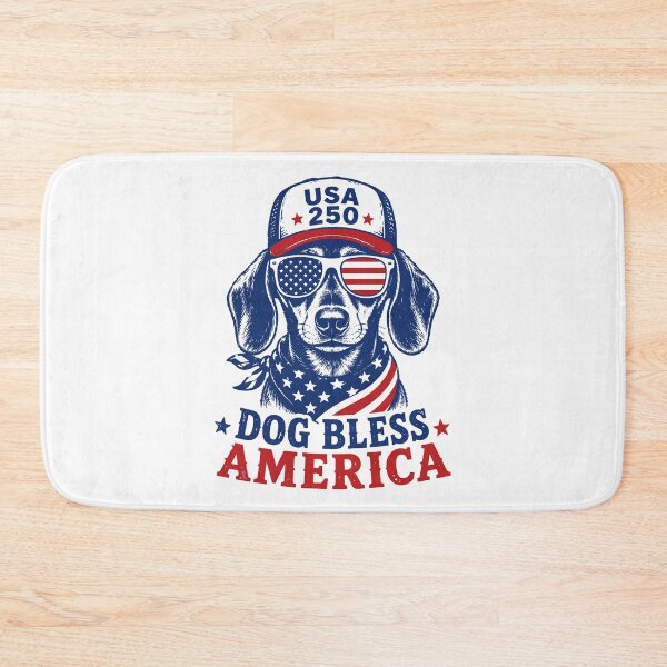 Item preview, Patriotic Dachshund Dog Bless America Funny 4th of July USA 250  designed and sold by gunaone-design.