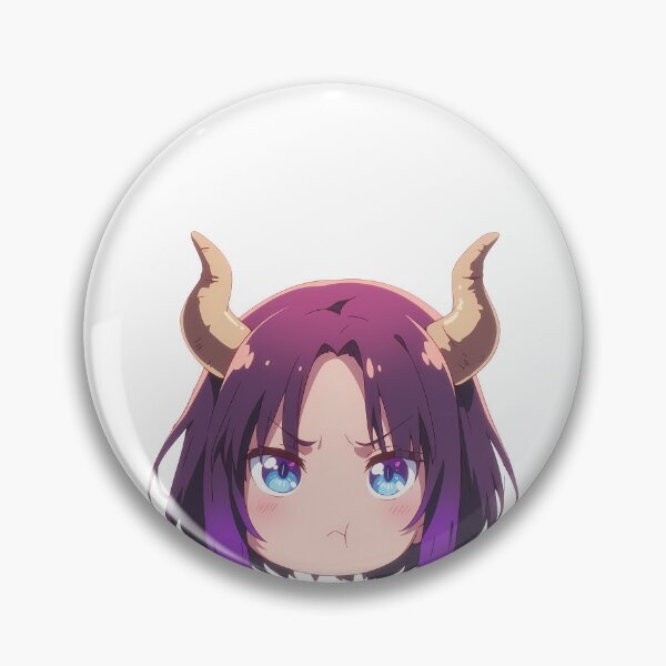 Item preview, Elma Miss Kobayashi Dragon Maid Chibi Angry Purple Hair Dragon Horns designed and sold by 108Recordings.