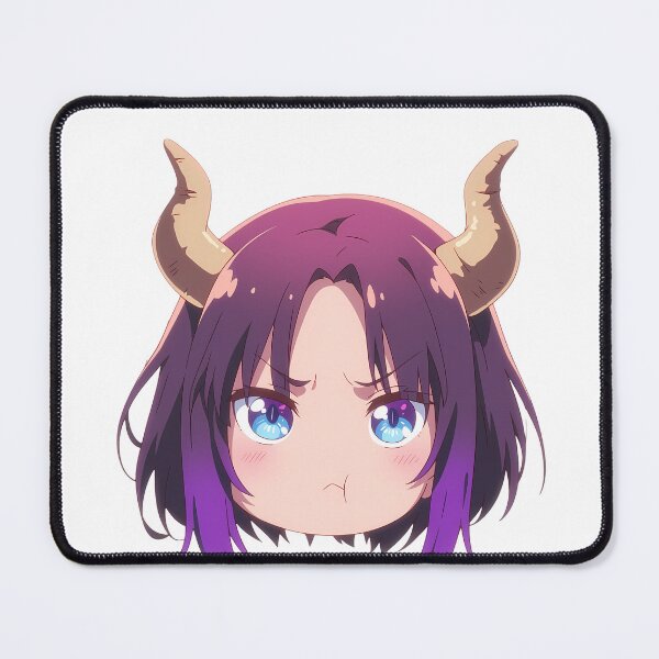 Item preview, Elma Miss Kobayashi Dragon Maid Chibi Angry Purple Hair Dragon Horns designed and sold by 108Recordings.