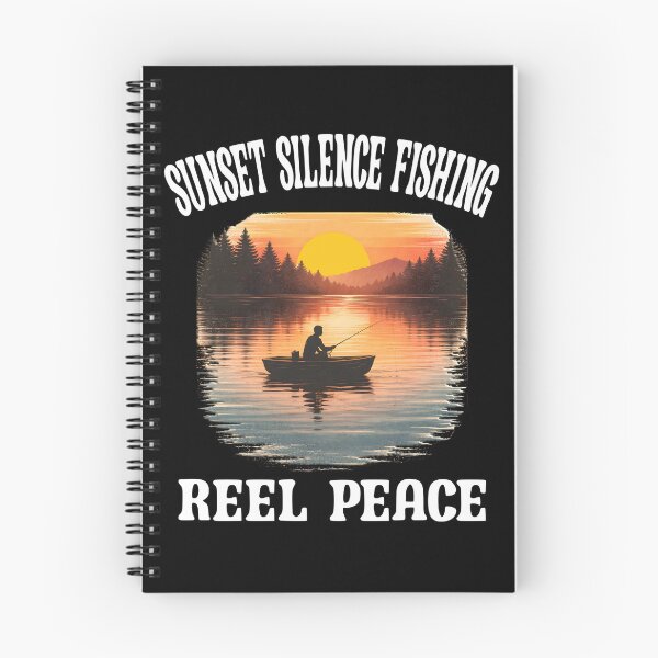 Item preview, Sunset Silence Fishing Reel Peace Graphic | Lake Fishing Sunset Design designed and sold by Jt41.