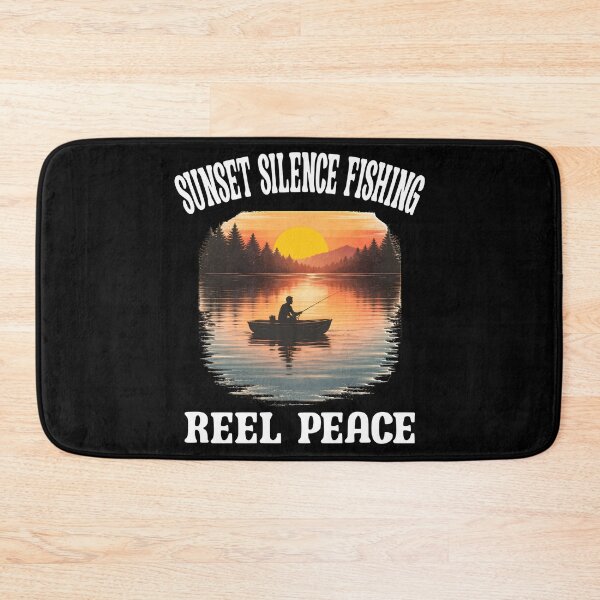 Item preview, Sunset Silence Fishing Reel Peace Graphic | Lake Fishing Sunset Design designed and sold by Jt41.