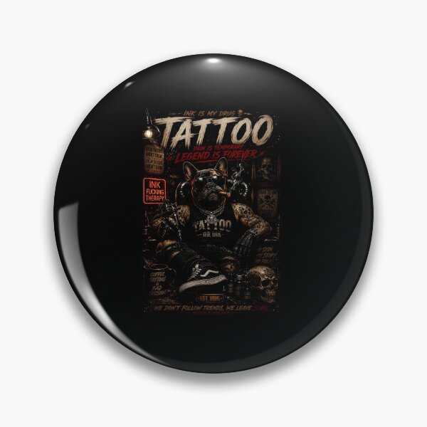 Item preview, Vintage Bulldog Tattoo with Retro Alternative Style designed and sold by Modaozushi216.