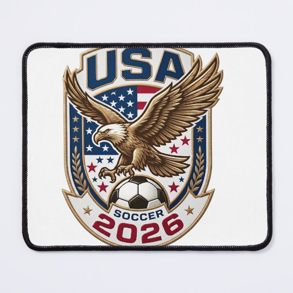 Item preview, New USA Soccer Eagle Crest 2026 World Cup Football Shield designed and sold by laughingshirts.