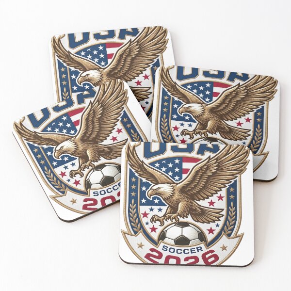 Item preview, New USA Soccer Eagle Crest 2026 World Cup Football Shield designed and sold by laughingshirts.