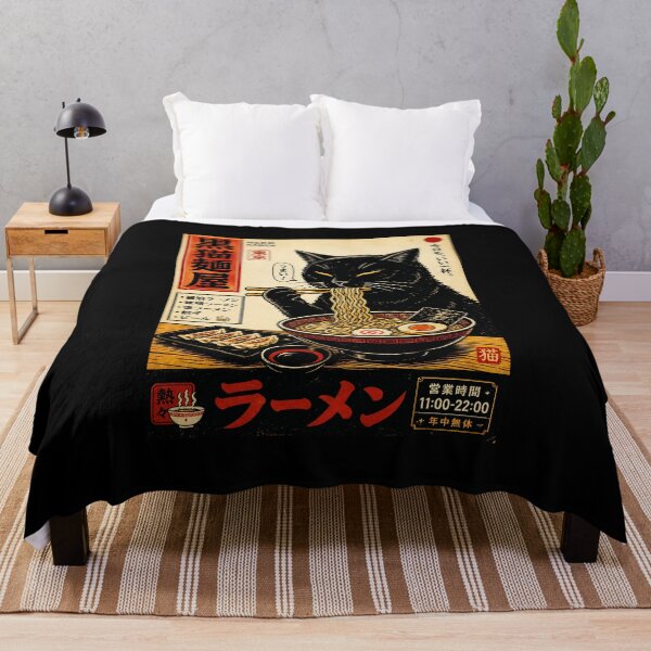 Item preview, Black Cat Ramen Shop Vintage Tokyo Style Japanese Poster designed and sold by ferminhays.