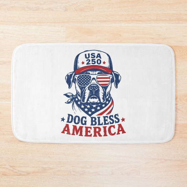 Item preview, Patriotic Boxer Dog Bless America Funny 4th of July USA 250 designed and sold by gunaone-design.