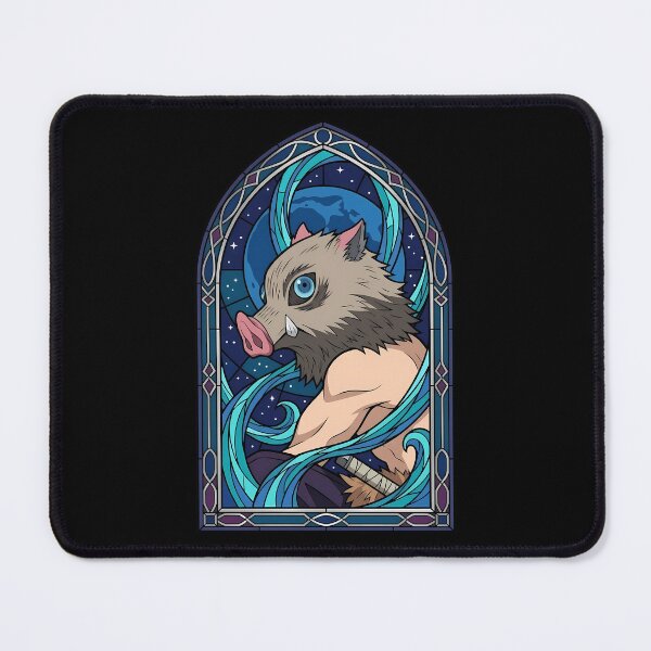 Item preview, Inosuke Hashibira Demon Slayer Moonlit Boar Mask Stained Glass designed and sold by mildaclairmo.
