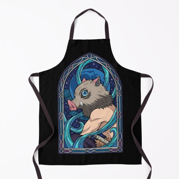 Item preview, Inosuke Hashibira Demon Slayer Moonlit Boar Mask Stained Glass designed and sold by mildaclairmo.
