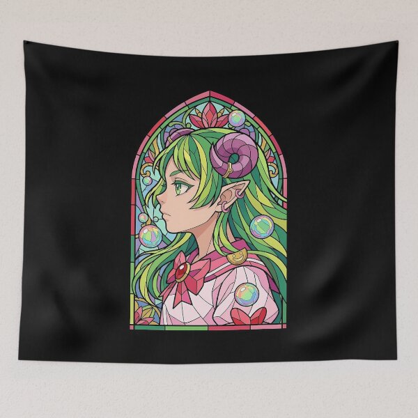Item preview, Clara Valac Iruma kun Bubble Garden Stained Glass Portrait designed and sold by mildaclairmo.
