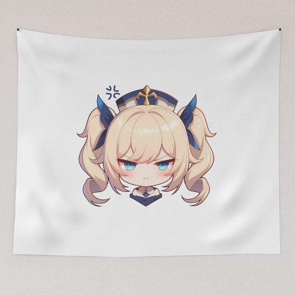 Item preview, Barbara Genshin Impact Chibi Kawaii Angry Waifu designed and sold by 108Recordings.
