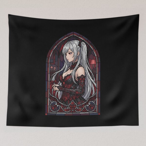 Item preview, Alexia Midgar The Eminence in Shadow Gothic Stained Glass designed and sold by mildaclairmo.