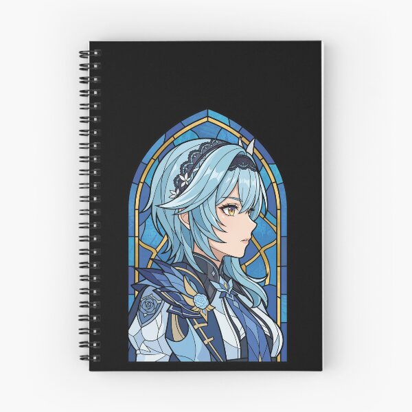 Item preview, Eula Genshin Impact Elegant Blue Stained Glass Portrait designed and sold by mildaclairmo.