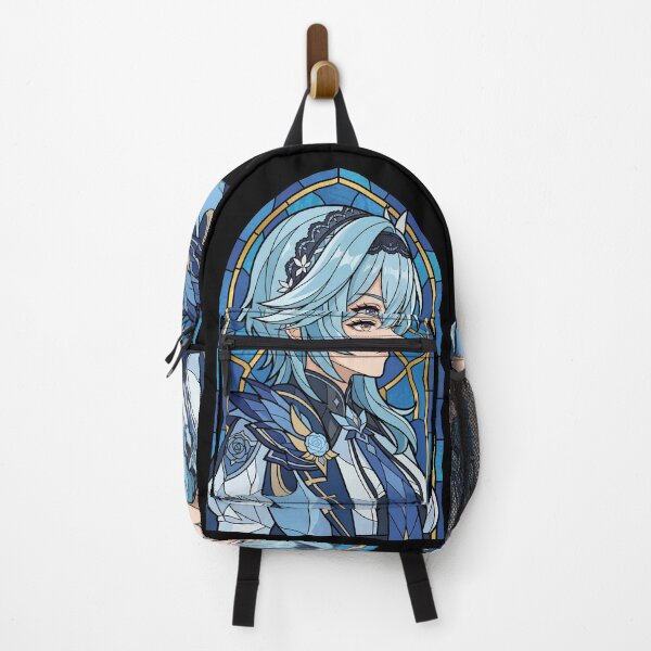 Item preview, Eula Genshin Impact Elegant Blue Stained Glass Portrait designed and sold by mildaclairmo.
