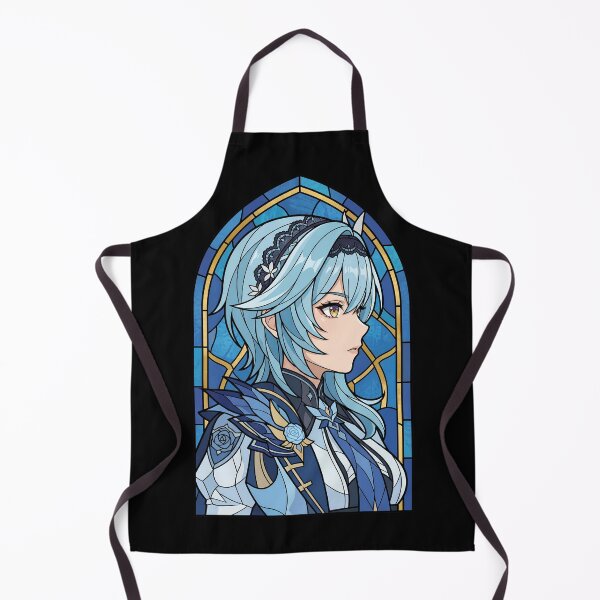 Item preview, Eula Genshin Impact Elegant Blue Stained Glass Portrait designed and sold by mildaclairmo.