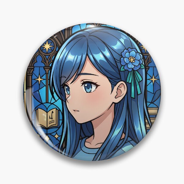 Item preview, Myne Ascendance Bookworm Blue Cathedral Stained Glass Dream designed and sold by mildaclairmo.