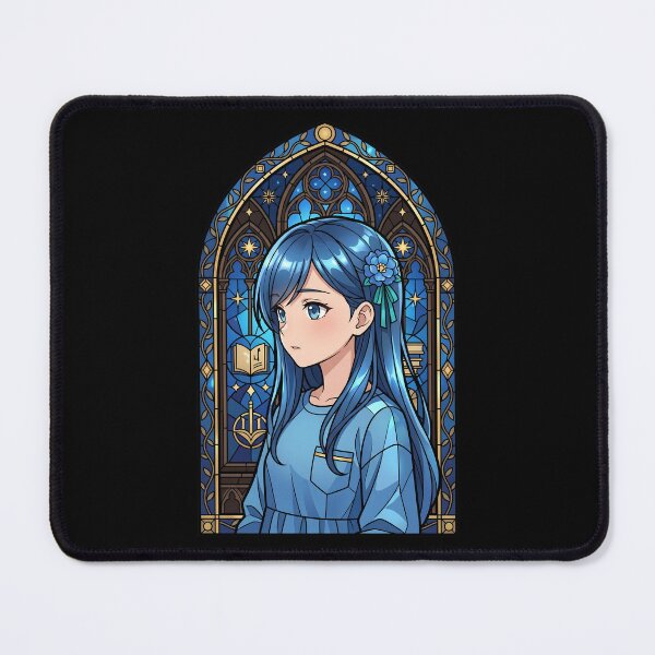 Item preview, Myne Ascendance Bookworm Blue Cathedral Stained Glass Dream designed and sold by mildaclairmo.