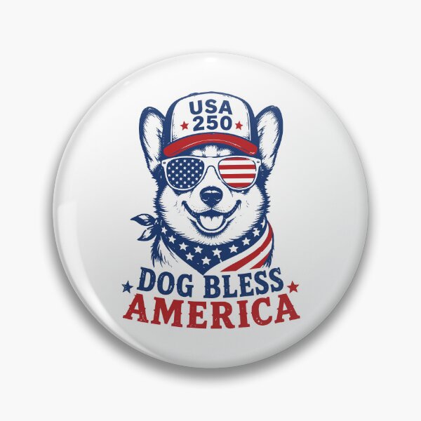Item preview, Patriotic Corgi Dog Bless America Funny 4th of July USA 250 designed and sold by gunaone-design.