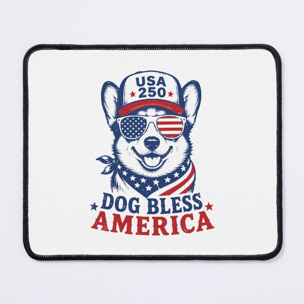 Item preview, Patriotic Corgi Dog Bless America Funny 4th of July USA 250 designed and sold by gunaone-design.