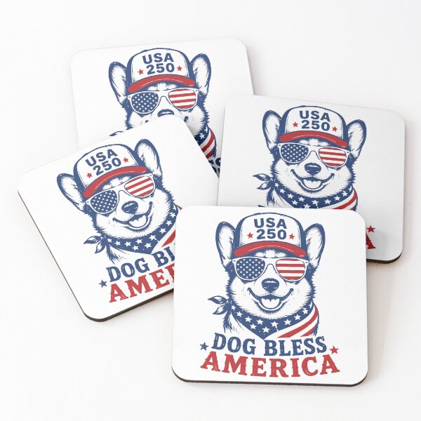 Item preview, Patriotic Corgi Dog Bless America Funny 4th of July USA 250 designed and sold by gunaone-design.