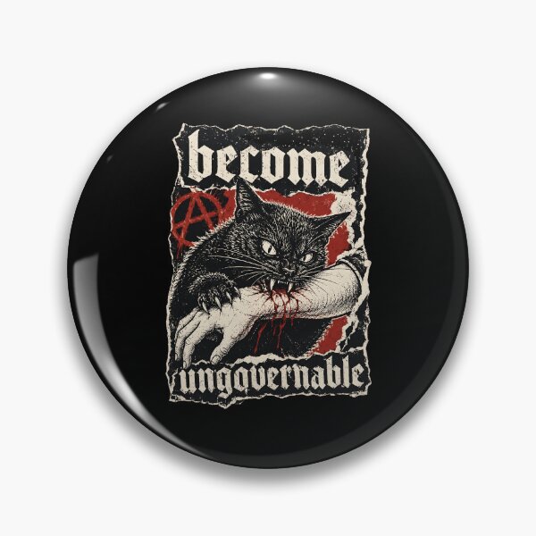 Item preview, Become Ungovernable Funny Cat Biting Hand designed and sold by Randomera.