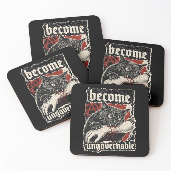 Item preview, Become Ungovernable Funny Cat Biting Hand designed and sold by Randomera.