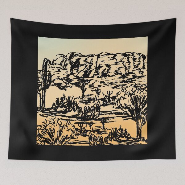 Item preview, Western Desert sky, graphic design designed and sold by HoppingCreation.