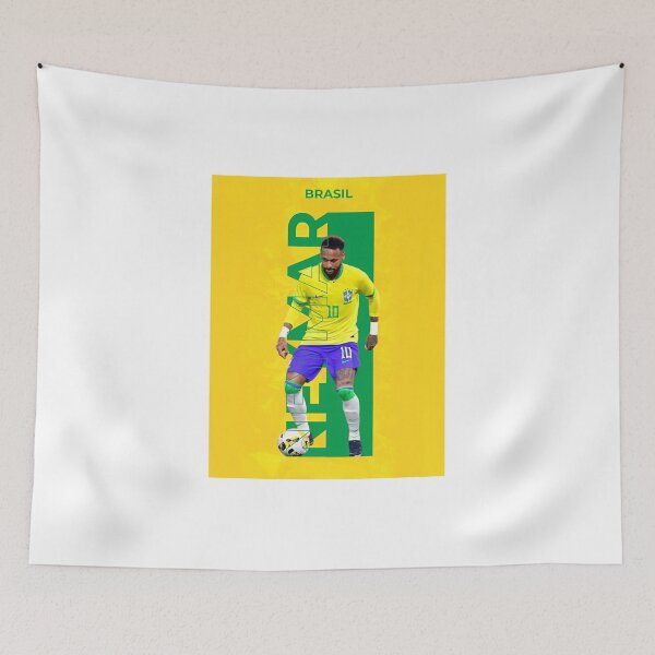 Item preview, Neymar Jr Brazil National Team Football Poster Art designed and sold by Moonpaw-Whimsy.