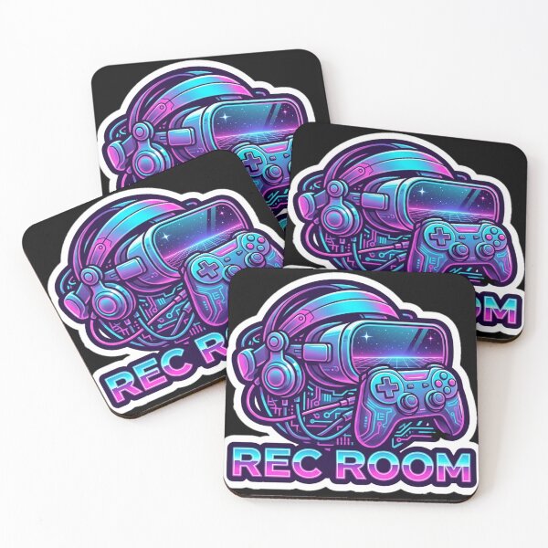 Item preview, Pegatina para gamer con temática retro neón vaporwave y de juegos de realidad virtual para salas de recreo. designed and sold by TrendForge.