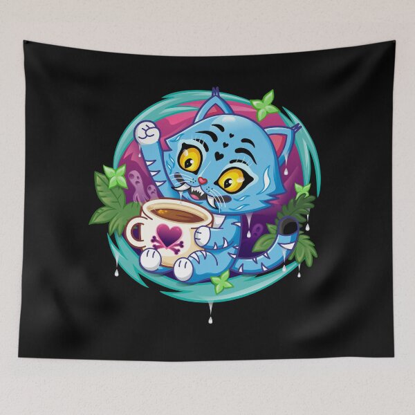 Item preview, Cute Spooky Coffee Cat designed and sold by drawtoons.