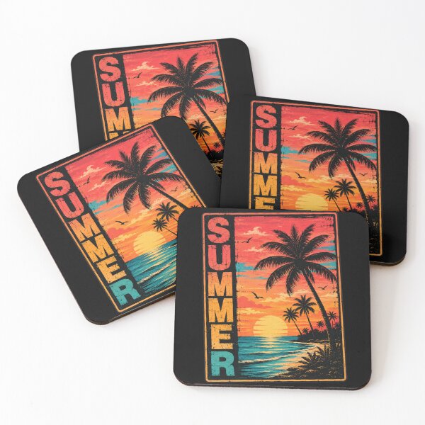 Item preview, Vintage Summer Palm Tree Sunset designed and sold by PixelPun Studio.