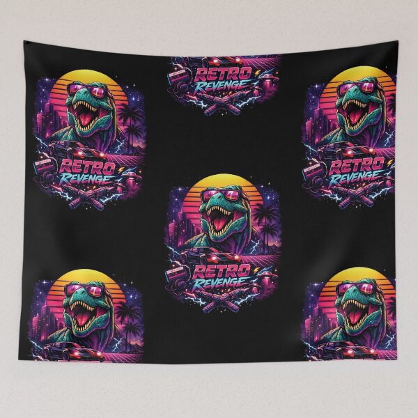 Item preview, Retro Revenge Neon T-Rex Vaporwave designed and sold by Kicor.