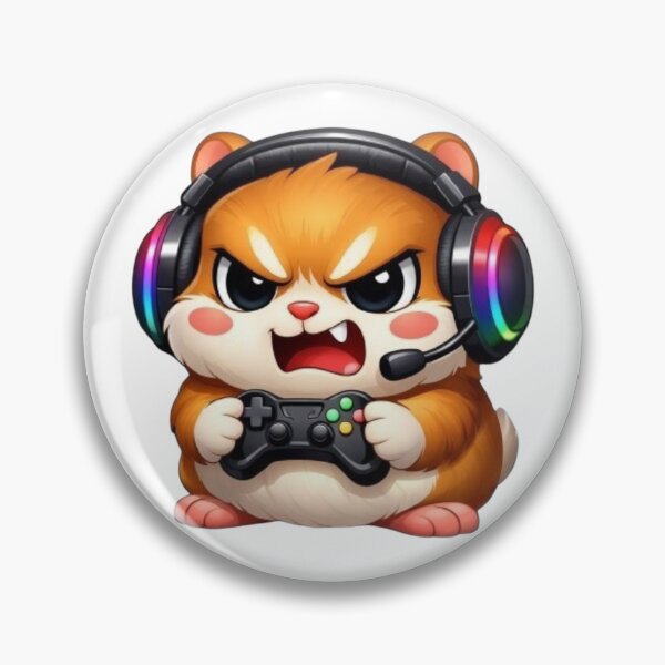 Item preview, Cute Kawaii Gamer Hamster with Headphones Sticker designed and sold by Sticker universe2.0.