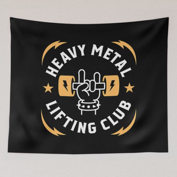 Item preview, Heavy Metal Lifting Club Gym Rock Workout Hand Sign Design designed and sold by bvarkox.